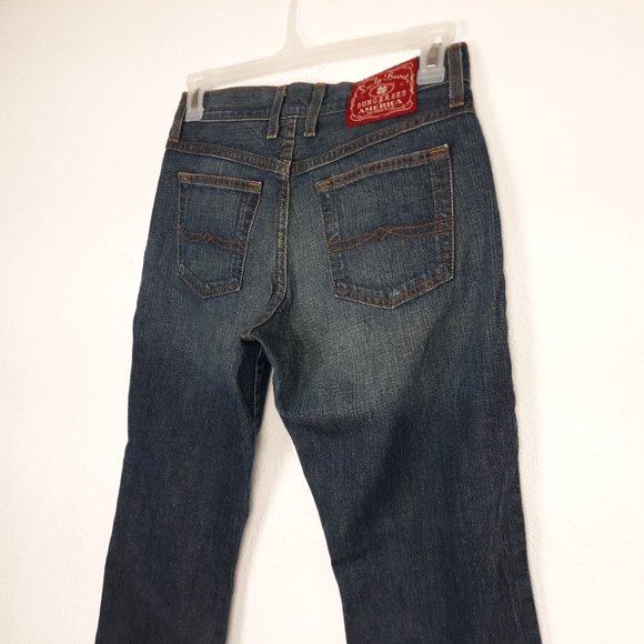 Lucky Brand Dungarees Women's Wide Leg Jeans Size 28 Crop Medium Wash Blue Denim - Picture 6 of 14